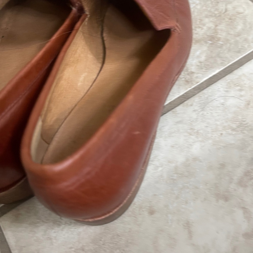 Madewell The Frances Loafer English Saddle Brown Leather Pointed Toe Shoes 8 - Picture 9 of 9